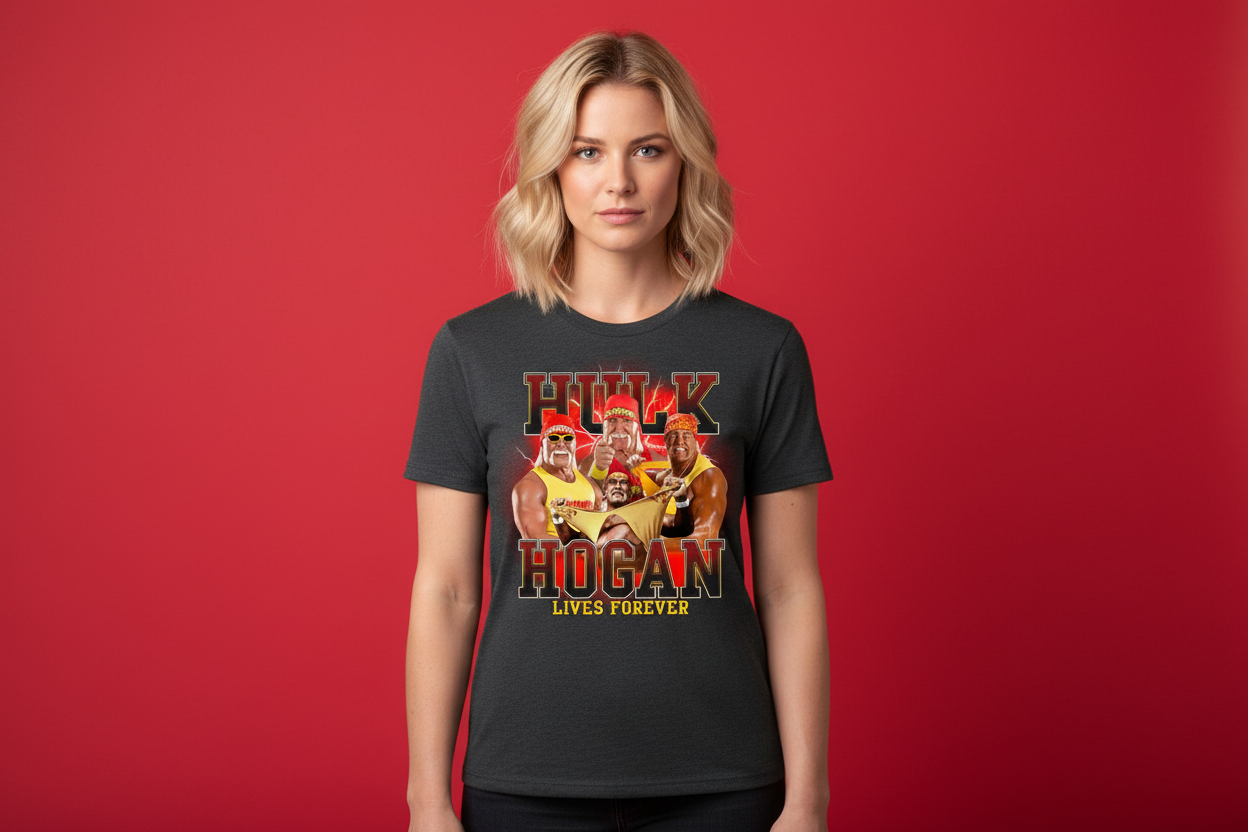 Hulk Hogan Lives Forever Collage Adult T Shirt