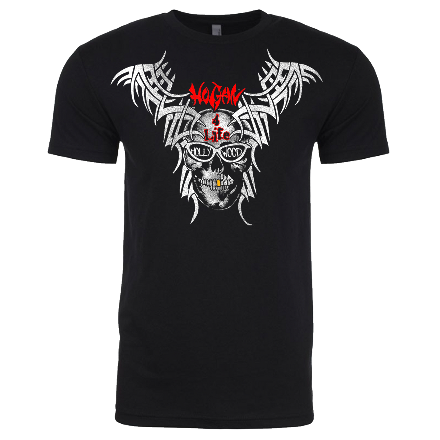 Hulk Hogan Tribal Skull 4 Life Mens T Shirt Black