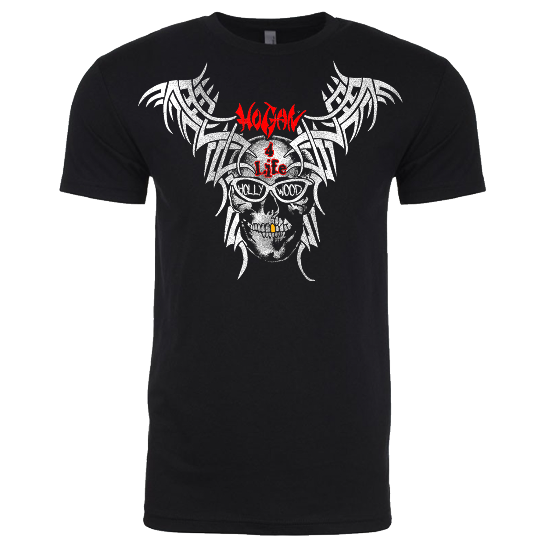 Hulk Hogan Tribal Skull 4 Life Mens T Shirt Black