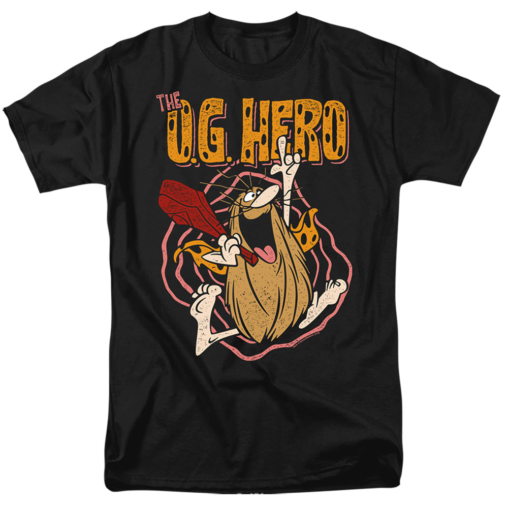 Captain Caveman Og Hero Mens T Shirt Black
