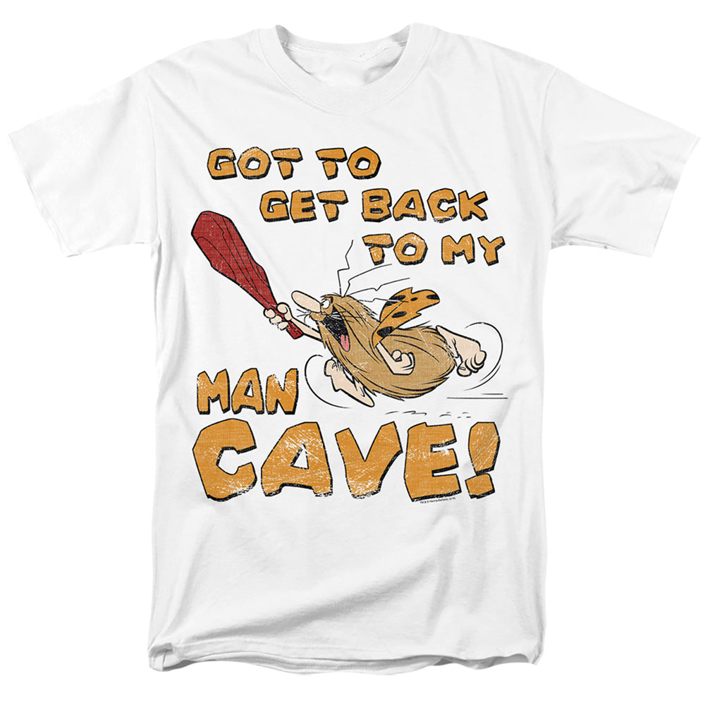 Captain Caveman Man Cave Mens T Shirt White
