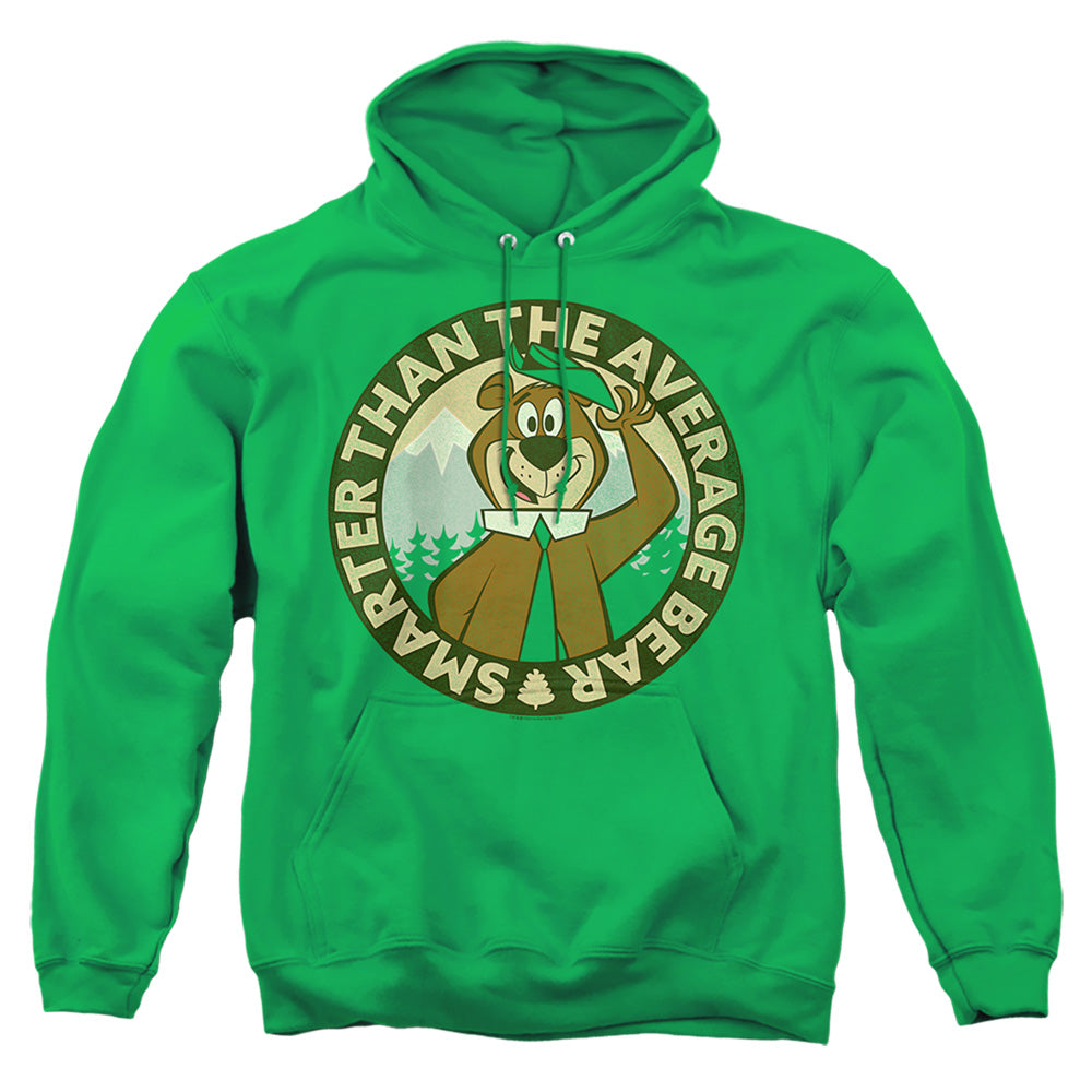 Yogi Bear Smarter Than Average Mens Hoodie Kelly Green