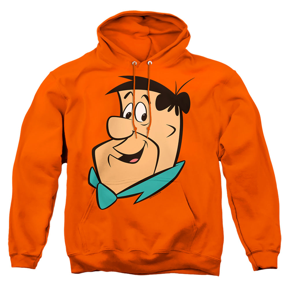 The Flintstones Fred Headshot Mens Hoodie Orange