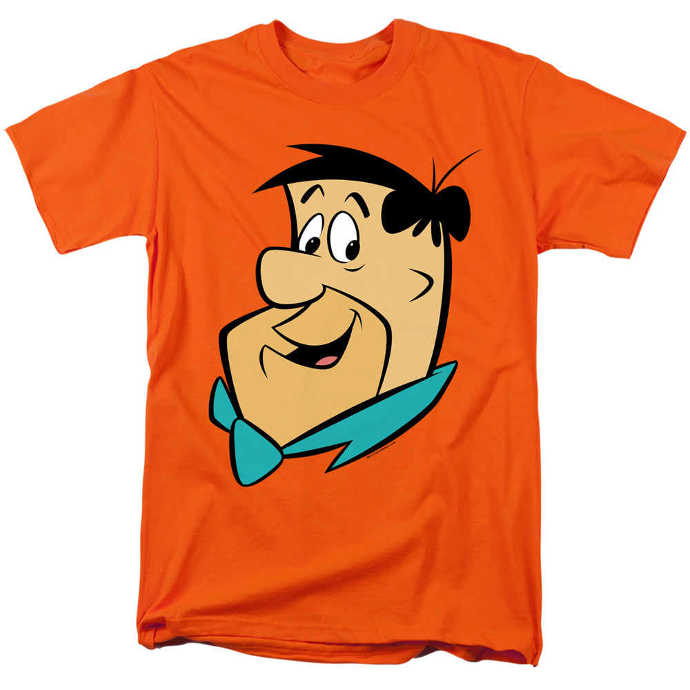 The Flintstones Fred Headshot Mens T Shirt Orange