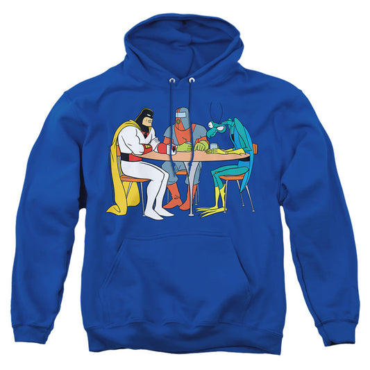 Rick And Morty Space Ghost Coast To Coast Brak & Zorak Mens Hoodie Royal