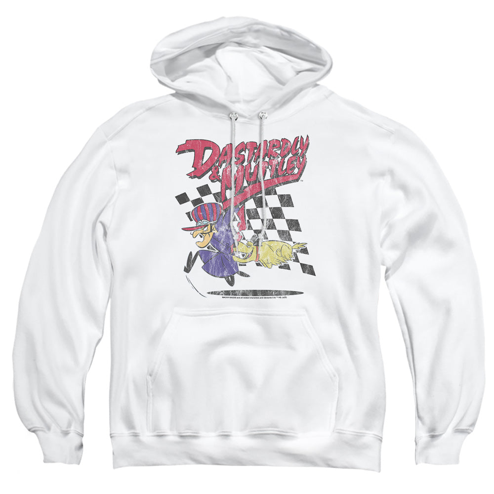 Wacky Races Dastardly & Muttley 2 Mens Hoodie White