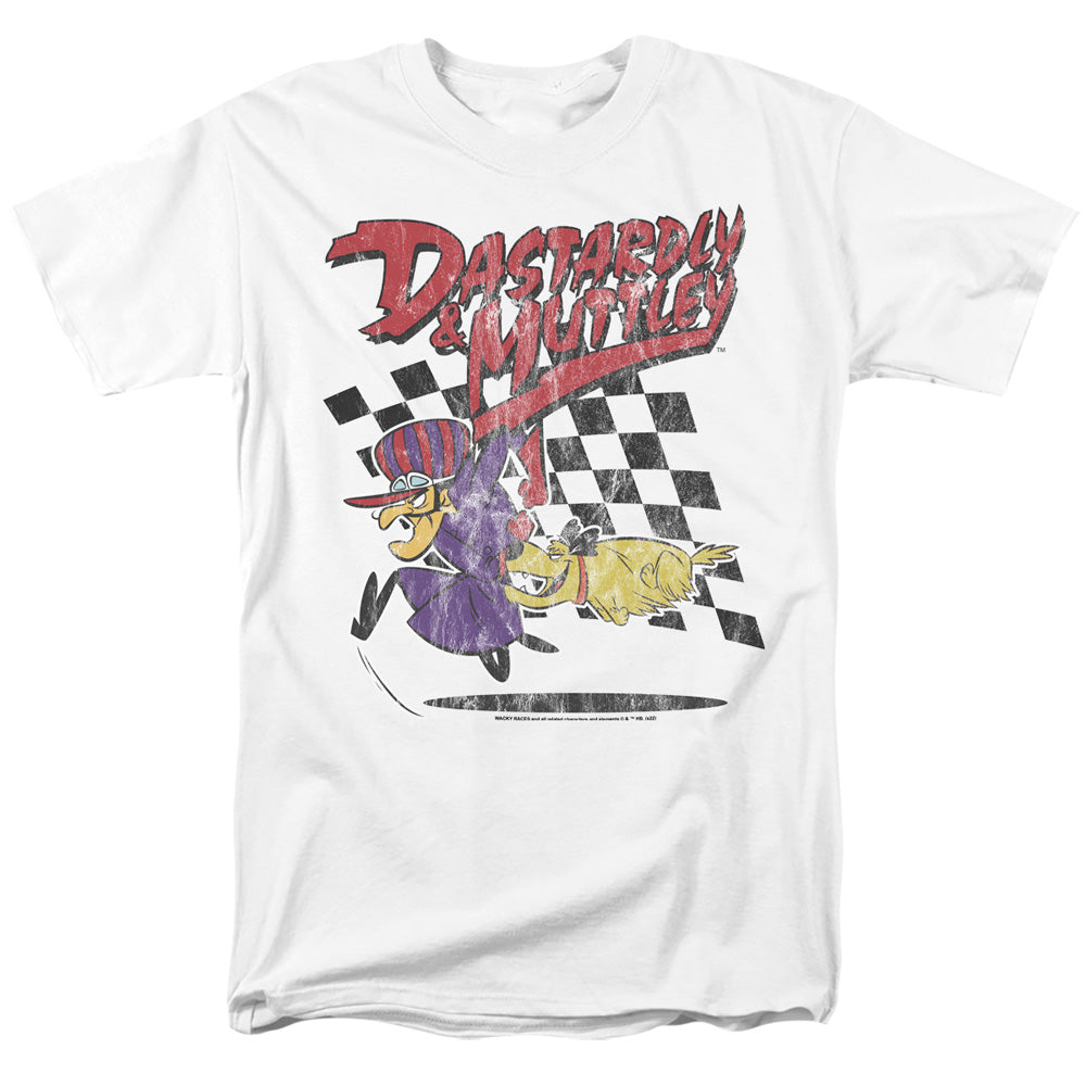 Wacky Races Dastardly & Muttley 2 Mens T Shirt White