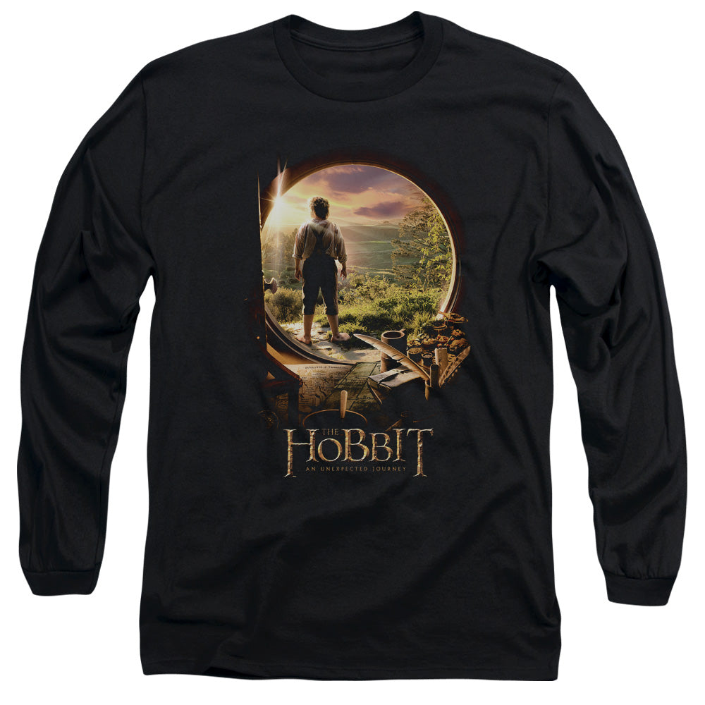 The Hobbit Hobbit In Door Mens Long Sleeve Shirt Black