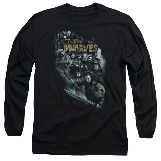 The Hobbit Company Of Dwarves Mens Long Sleeve Shirt Black Officially Licensed