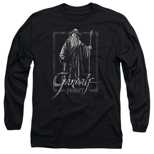 The Hobbit Gandalf Stare Mens Long Sleeve Shirt Black Officially Licensed