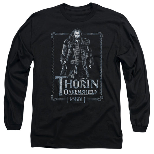 The Hobbit Thorin Stare Mens Long Sleeve Shirt Black Officially Licensed