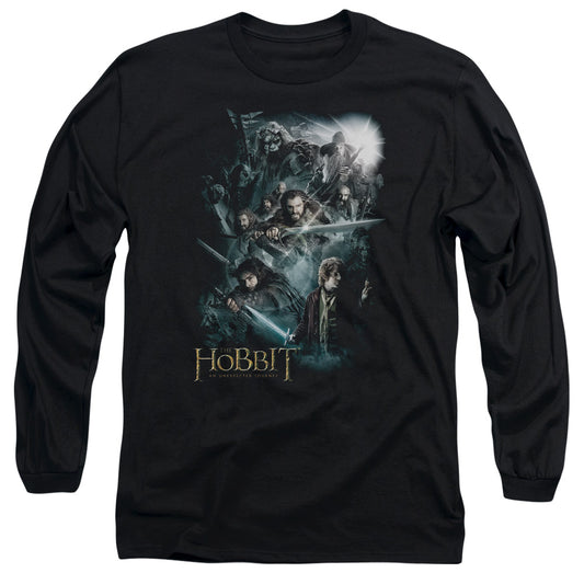 The Hobbit Epic Adventure Mens Long Sleeve Shirt Black Officially Licensed
