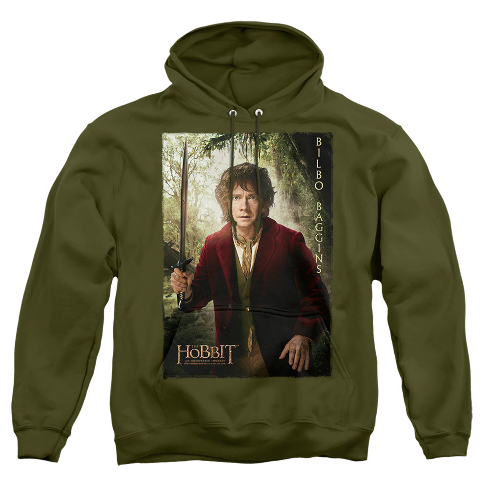 The Hobbit Bilbo Poster Mens Hoodie Military Green