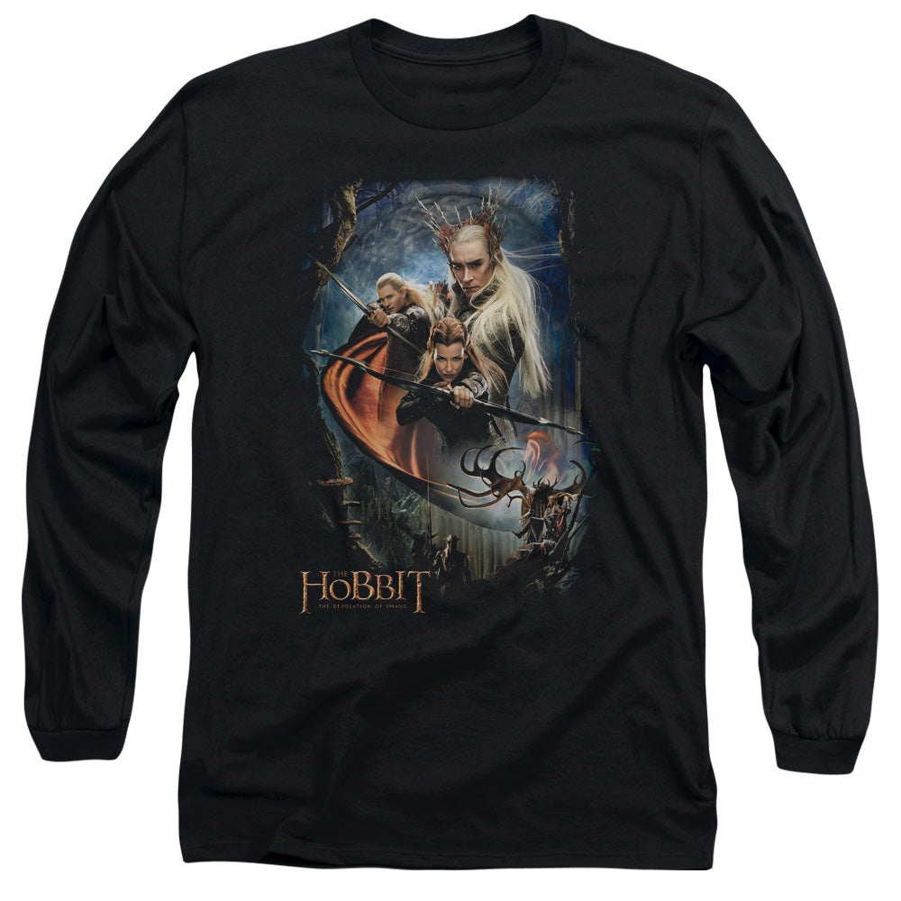 Hobbit Thranduils Realm Mens Long Sleeve Shirt Black Officially Licensed