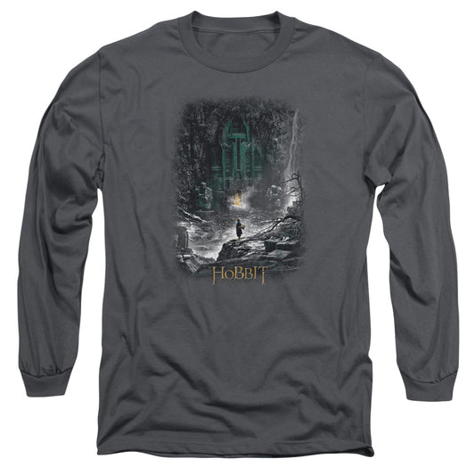 Hobbit Second Thoughts Mens Long Sleeve Shirt Charcoal Officially Licensed