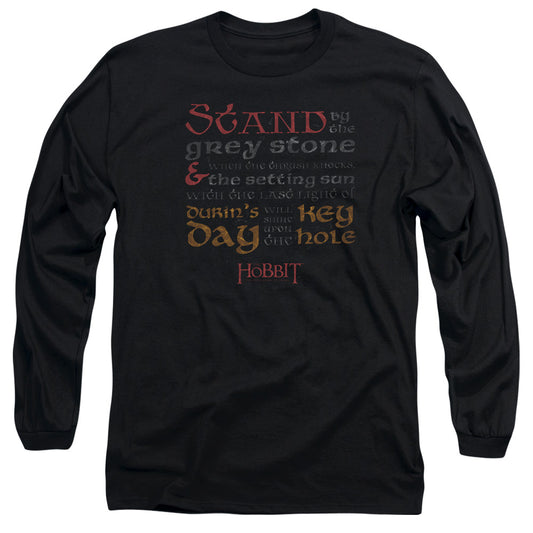 Hobbit Keyhole Mens Long Sleeve Shirt Black Officially Licensed