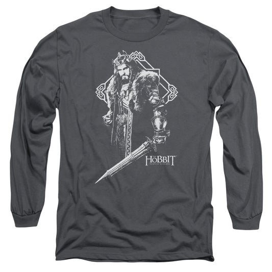 Hobbit King Thorin Mens Long Sleeve Shirt Charcoal Officially Licensed