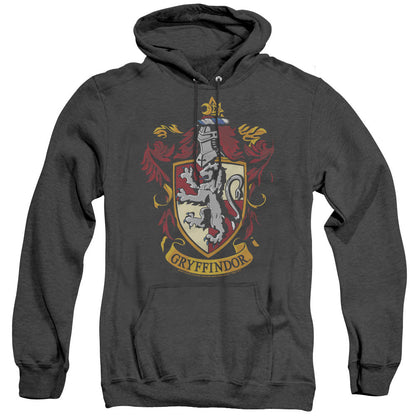 Harry Potter Gryffindor Crest Heather Mens Hoodie Black