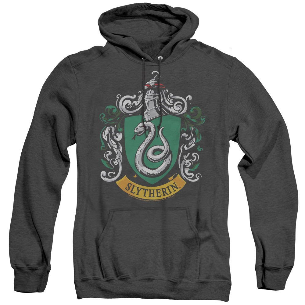Harry Potter Slytherin Crest Heather Mens Hoodie Black