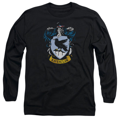 Harry Potter Ravenclaw Crest Mens Long Sleeve Shirt Black Officially Licensed