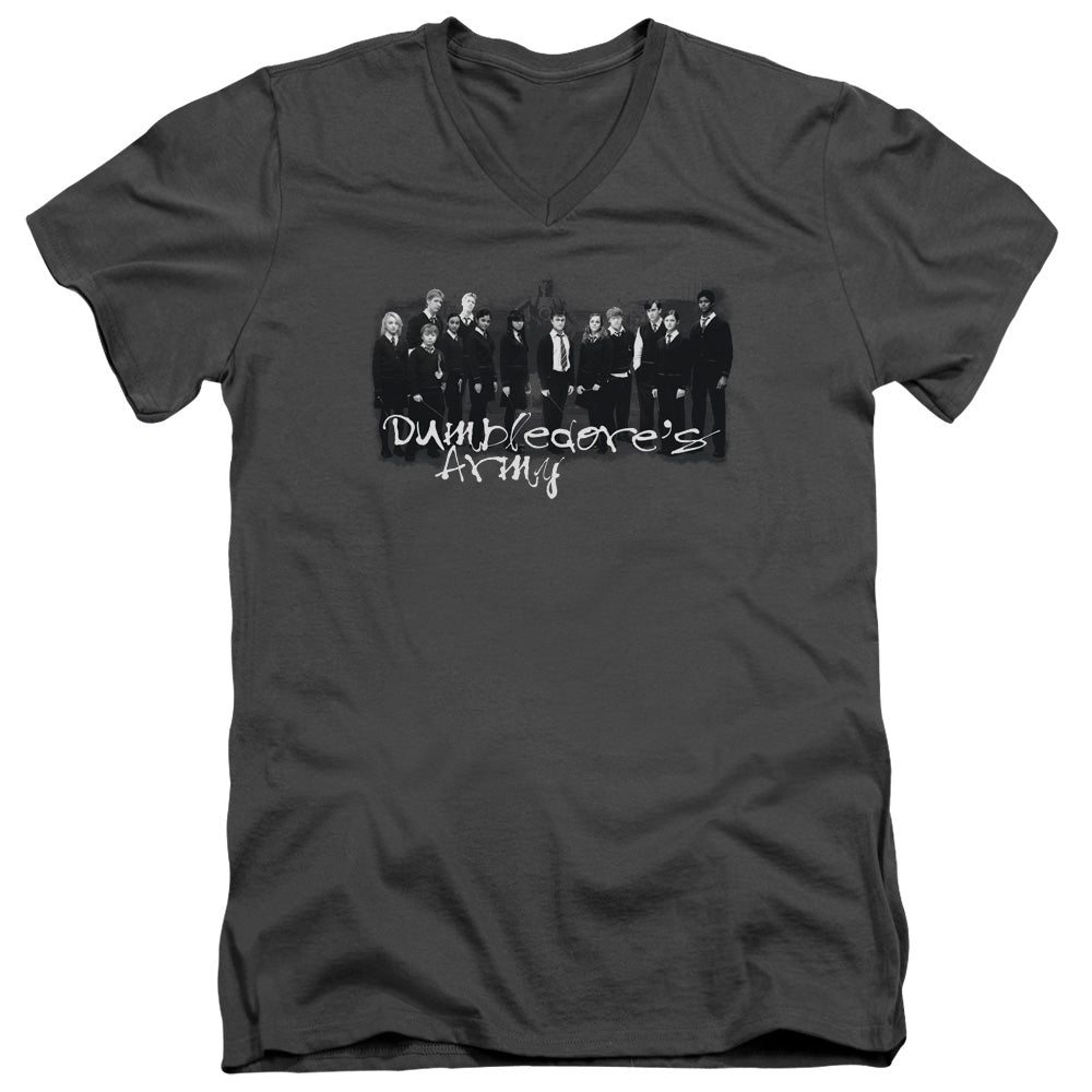 Harry Potter and the Order of Phoenix Da Squad Mens Slim Fit V-Neck T Shirt Charcoal