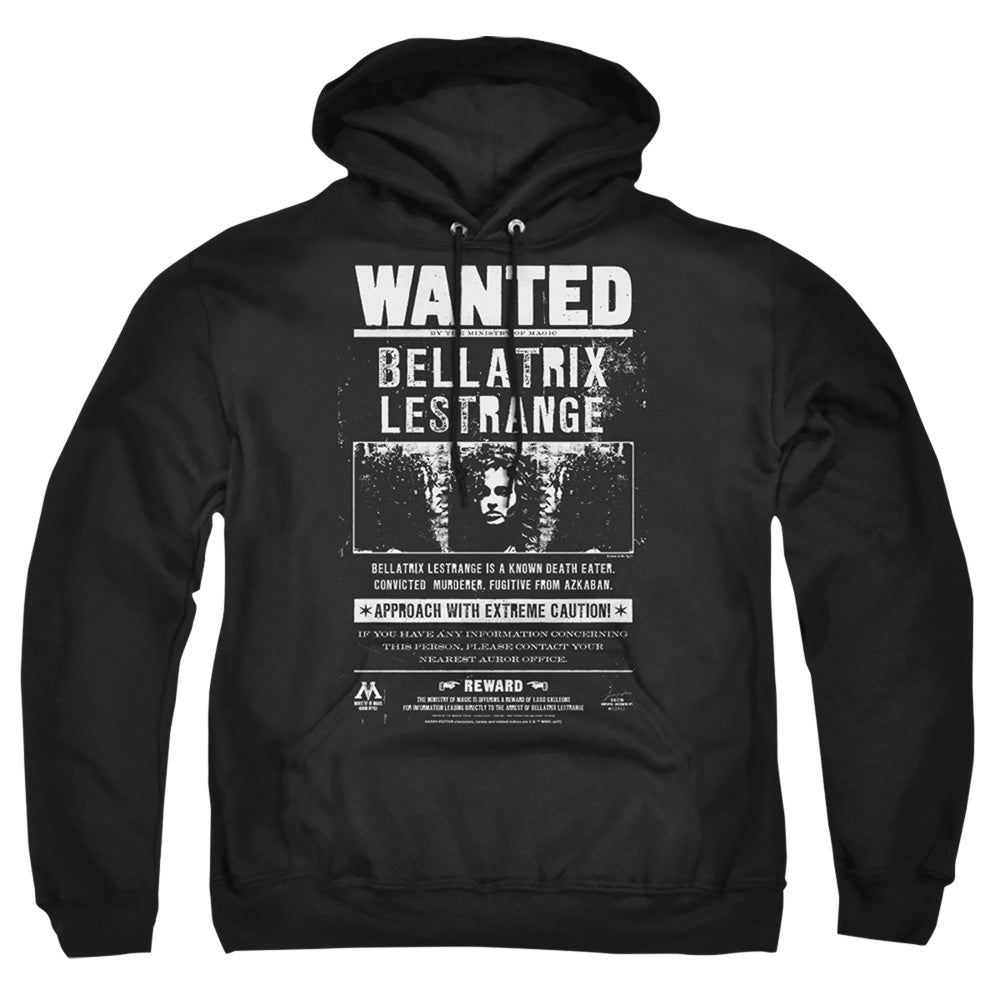 Harry Potter Wanted Bellatrix Mens Hoodie Black