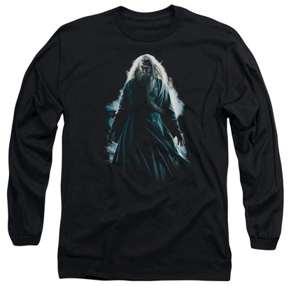 Harry Potter Dumbledore Burst Mens Long Sleeve Shirt Black Officially Licensed