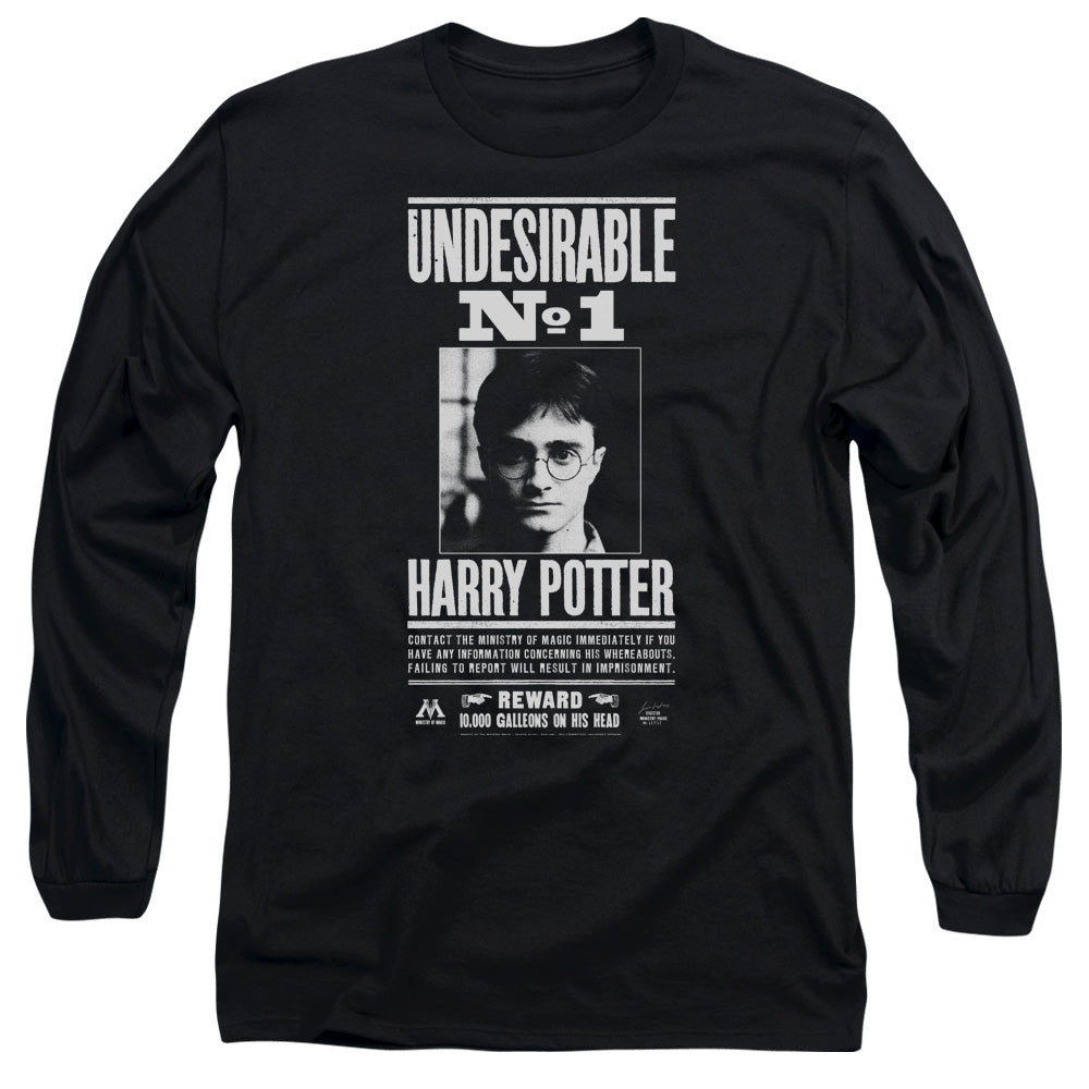 Harry Potter Undesirable No 1 Mens Long Sleeve Shirt Black Officially Licensed