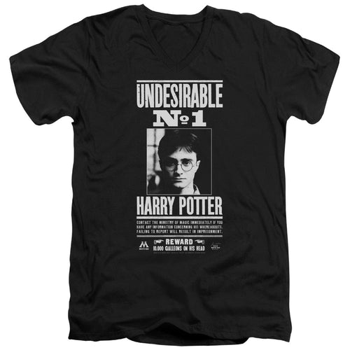 Harry Potter Undesirable No 1 Mens Slim Fit V-Neck T Shirt Black
