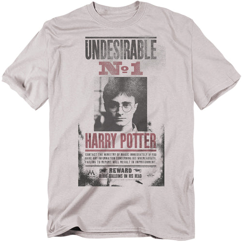 Harry Potter Undesirable No1 Distressed Mens T Shirt Silver