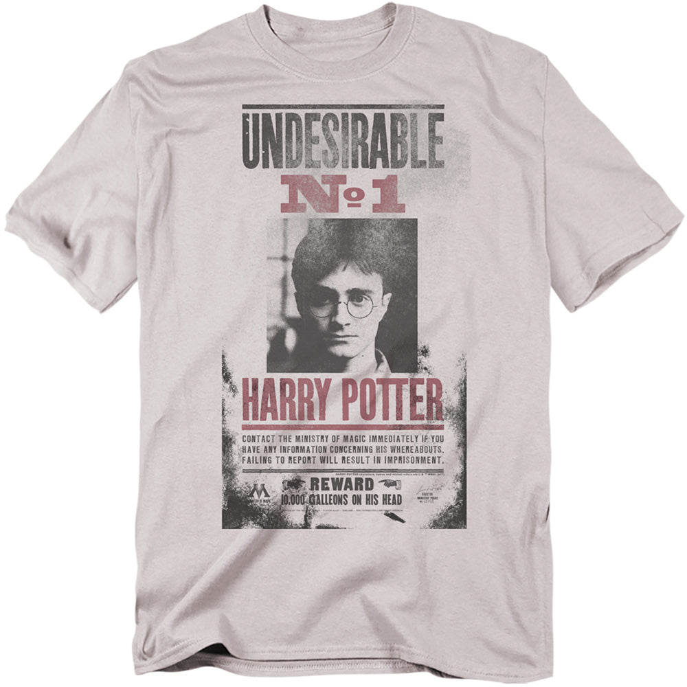 Harry Potter Undesirable No1 Distressed Mens T Shirt Silver
