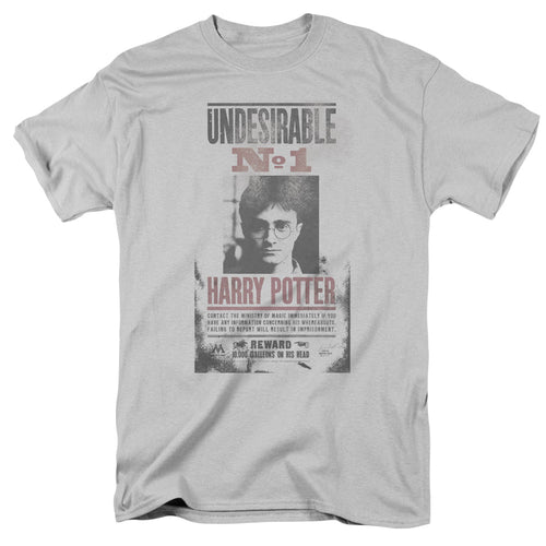 Harry Potter Undesirable No 1 Distressed Mens T Shirt Silver