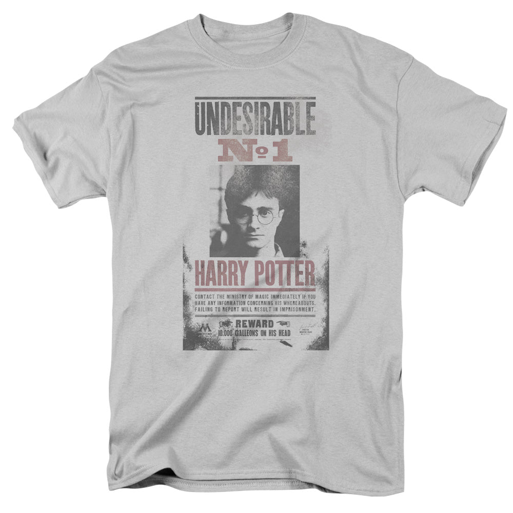Harry Potter Undesirable No 1 Distressed Mens T Shirt Silver