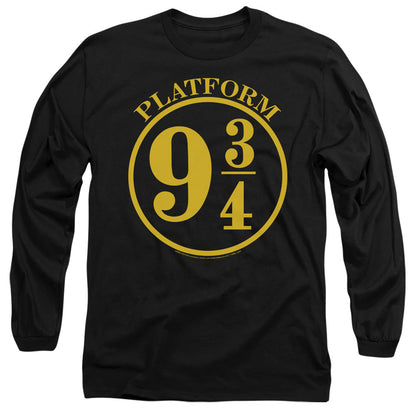 Harry Potter 9 3 4 Mens Long Sleeve Shirt Black Officially Licensed