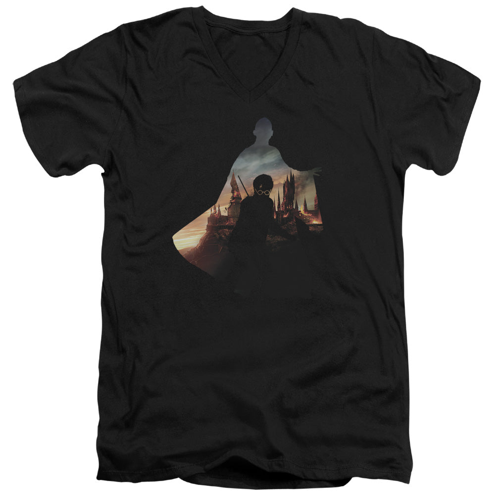 Harry Potter Voldemort Looms Mens Slim Fit V-Neck T Shirt Black