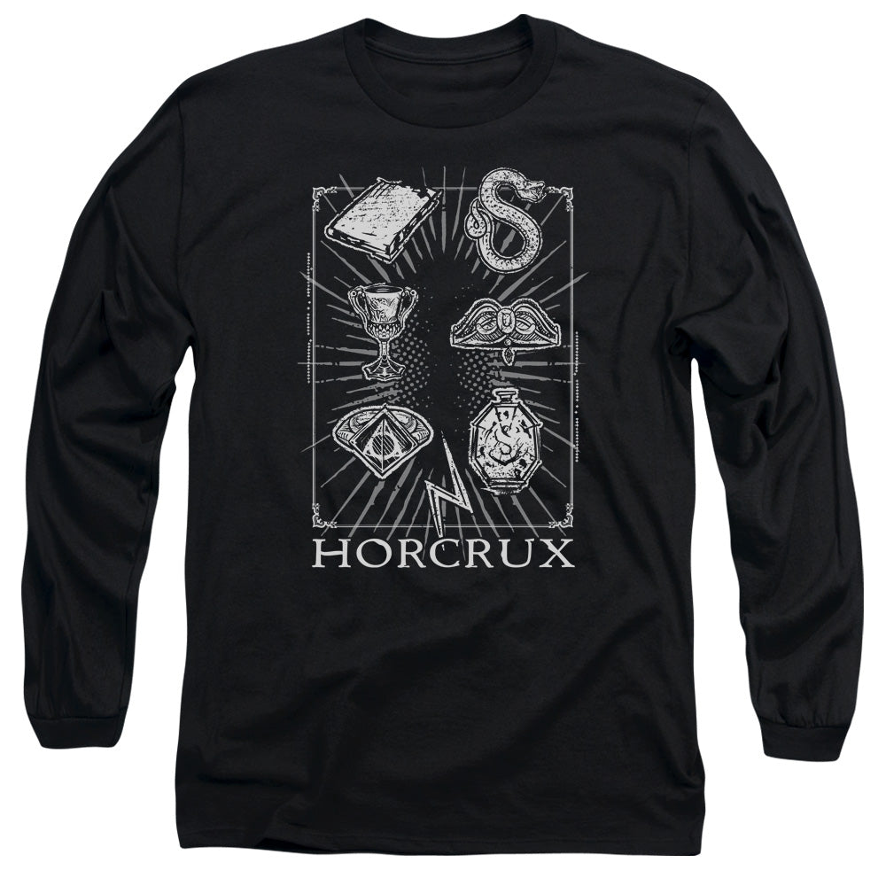 Harry Potter Horcrux Symbols Mens Long Sleeve Shirt Black Officially Licensed