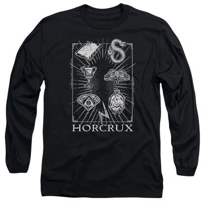Harry Potter Horcrux Symbols Mens Long Sleeve Shirt Black Officially Licensed