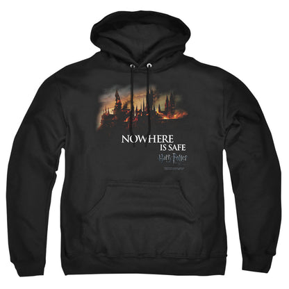 Harry Potter Burning Hogwarts Mens Hoodie Black