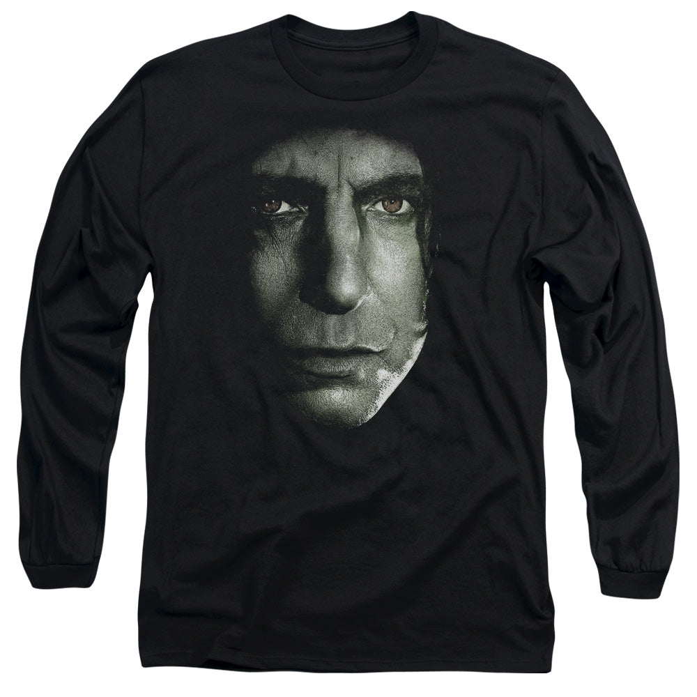 Harry Potter Snape Head Mens Long Sleeve Shirt Black Officially Licensed