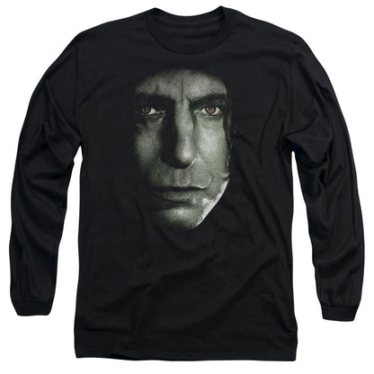 Harry Potter Snape Head Mens Long Sleeve Shirt Black Officially Licensed