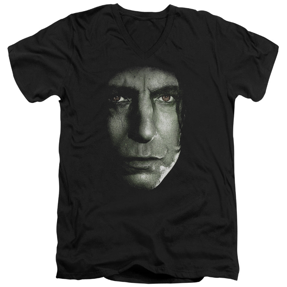 Harry Potter Snape Head Mens Slim Fit V-Neck T Shirt Black