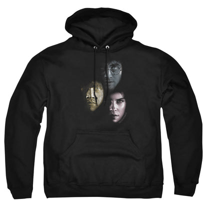 Harry Potter Hero Heads Mens Hoodie Black