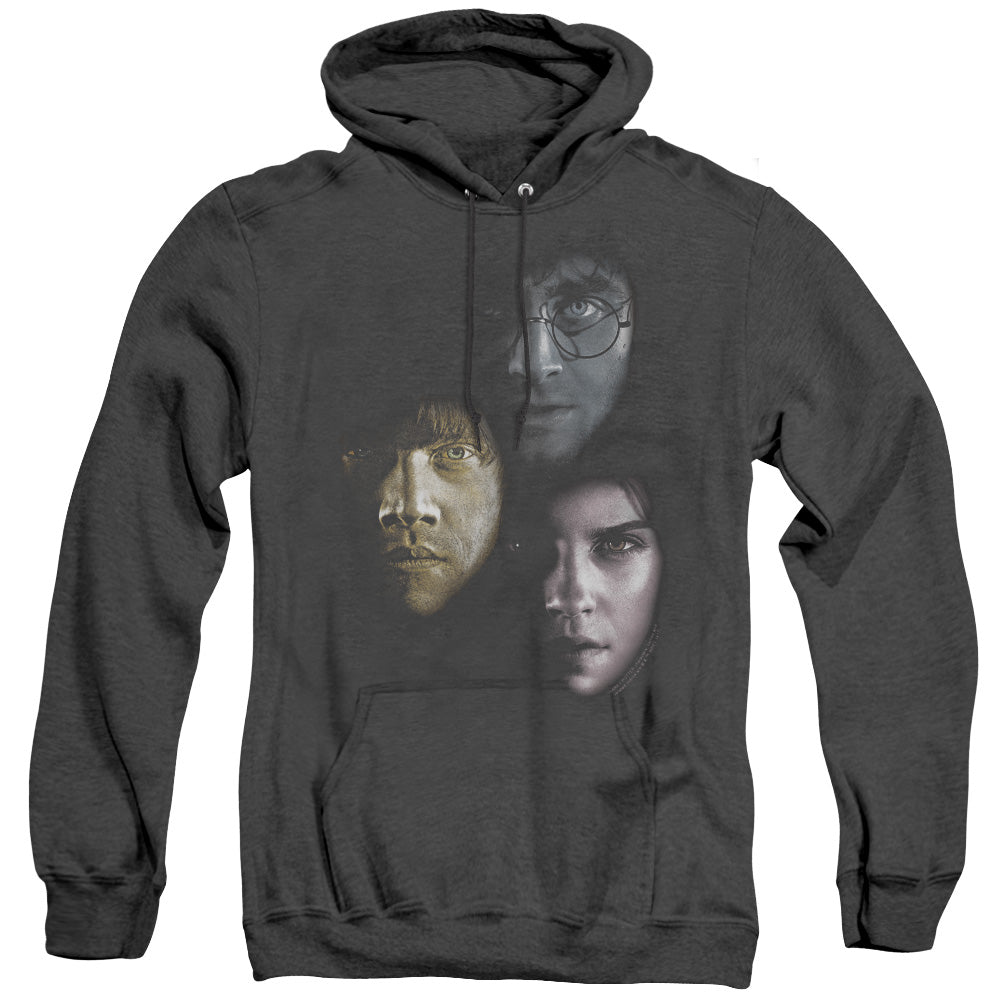 Harry Potter Hero Heads Heather Mens Hoodie Black