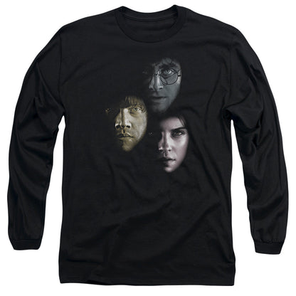 Harry Potter Hero Heads Mens Long Sleeve Shirt Black Officially Licensed