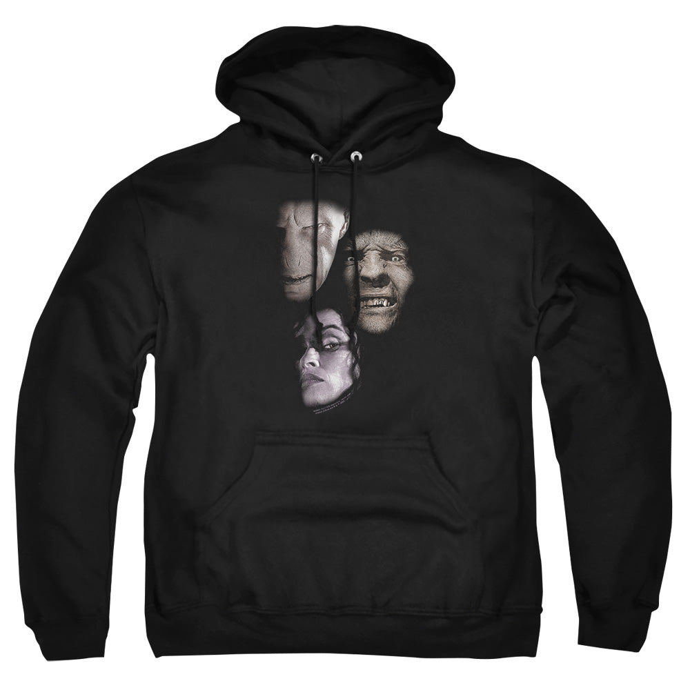 Harry Potter Villian Heads Mens Hoodie Black