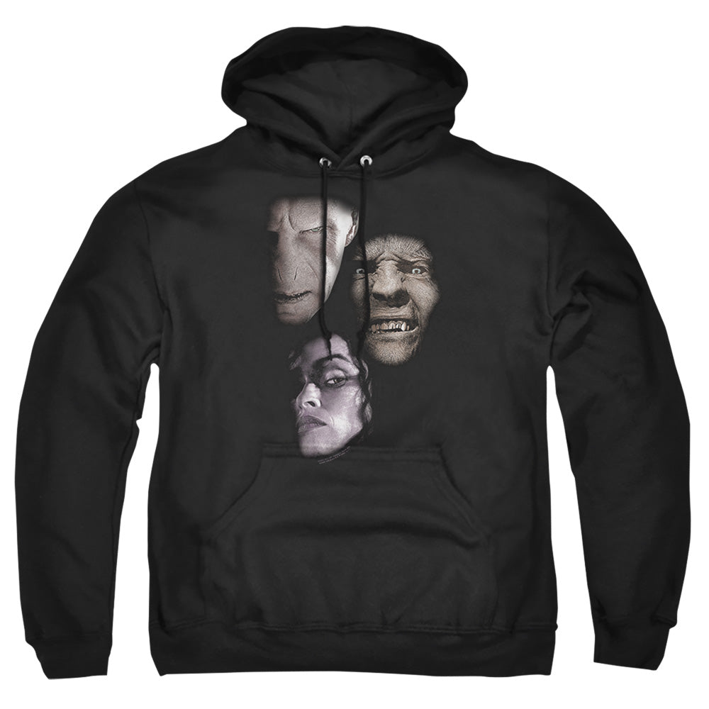 Harry Potter Villian Heads Mens Hoodie Black