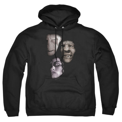Harry Potter Villian Heads Mens Hoodie Black