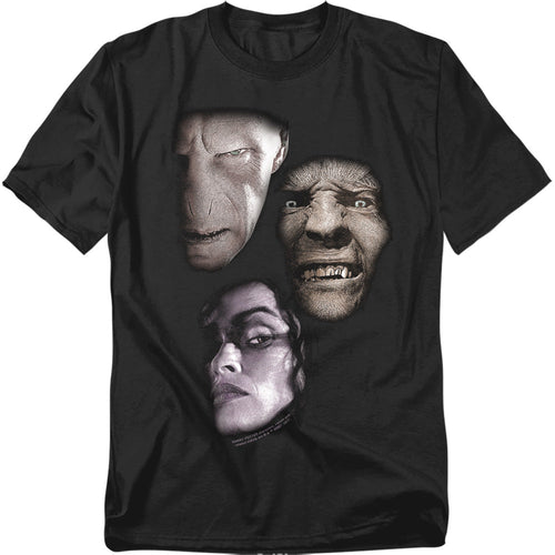 Harry Potter Villian Heads Mens T Shirt Black