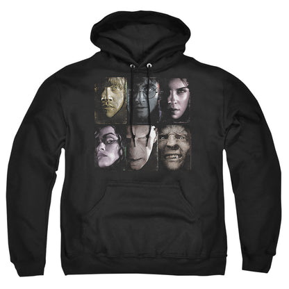 Harry Potter Horizontal Heads Mens Hoodie Black