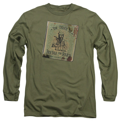 Harry Potter Beedle The Bard Mens Long Sleeve Shirt Military Green Officially Licensed